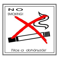 Matrica Tilos a dohányzás! fehér "A" információs címke