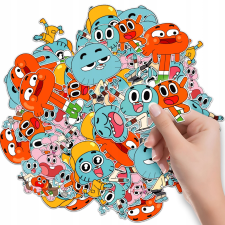 MATRICÁK JEGYZETFÜZET MATRICA GUMBALL KARAKTEREK MINTÁK 6 DB matrica