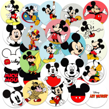 MATRICÁK JEGYZETFÜZETEKHEZ MATRICÁK KARAKTEREK KÖR MICKEY EGÉR MINTÁK 23EL matrica