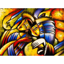  Matricás tapéta Absztrakt arcok, 270 x 200 cm tapéta, díszléc és más dekoráció