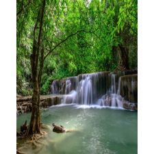 Matricás tapéta Cascada44 Vízesések a zöld erdőben, 150 x 205 cm tapéta, díszléc és más dekoráció