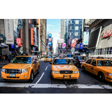  Matricás tapéta Sárga taxik New Yorkban, 200 x 150 cm tapéta, díszléc és más dekoráció
