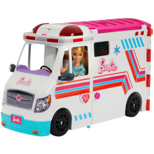 Mattel Barbie 2 az 1-ben mentőautó készlet - Színes autópálya és játékautó