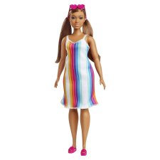 Mattel Barbie 50. évfordulós Malibu baba - vidám csíkos ruhában barbie baba