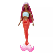 Mattel Barbie Dreamtopia: Színes hajú sellő baba narancssárga uszonnyal (HRR02 / HRR04) (HRR04) barbie baba