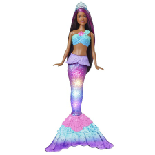 Mattel Barbie Dreamtopia Világító fekete hajú sellő baba baba