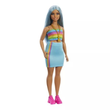 Mattel Barbie: Fashionista 65. évfordulós baba szivárvány csíkos topban barbie baba