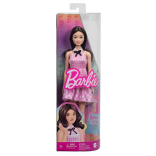 Mattel Barbie: Fashionista stílus baba színes, kockás ruhában - Mattel barbie baba