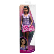 Mattel Barbie Fashionistas Barátnő baba - Lila kockás ruhában (FBR37-HPF75) barbie baba