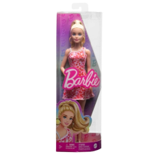 Mattel Barbie Fashionistas Barátnő baba - Piros-fehér virág mintás ruhában (HJT02) barbie baba