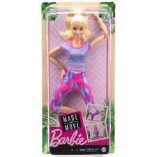 Mattel Barbie: Hajlékony jógababa szõke hajjal lila ruhában - Mattel barbie baba