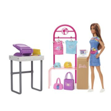 Mattel Barbie: ruhatervező játékszett barbie baba