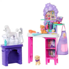 Mattel Barbie World kisállat kozmetika cicával és kutyákkal barbie baba