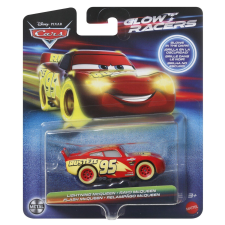 Mattel Cars Glow Racers metál autó Villám McQueen 1:55 autópálya és játékautó