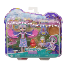 Mattel Enchantimals City Tails Main Street Finch családja baba