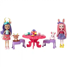 Mattel Enchantimals Danessa Deer és Bree Bunny babák teapartija játékfigura