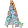 Mattel HHN14 Barbie Extra Fancy virágos ruhás figura