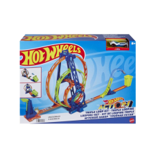 Mattel Hot Wheels Action - Tripla hurok pályaszett (HMX37) autópálya és játékautó