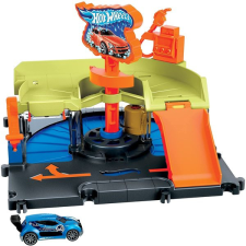 Mattel Hot Wheels City: Alap pálya szett - Autómosó autópálya és játékautó