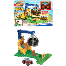 Mattel Hot Wheels Monster Trucks Arena Smashers: Rhinomite Chargin versenypálya autópálya és játékautó
