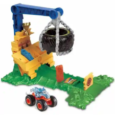 Mattel Hot Wheels Monster Trucks Rhinomite Chargin’ kihívás játékkészlet autópálya és játékautó