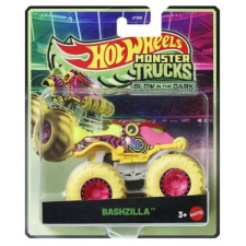 Mattel Hot Wheels - Monster Trucks: Sötétben világító autó: Bashzilla autópálya és játékautó