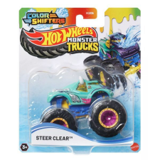 Mattel Hot Wheels: Színváltós Monster Trucks autó, 1:64 - Steer Clear autópálya és játékautó