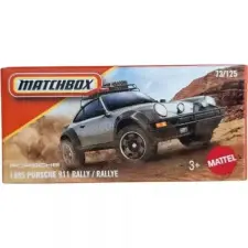 Mattel Matchbox: Kisautó papírdobozban 1985 Porsche 911 Rally autópálya és játékautó