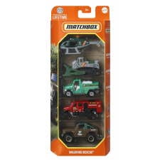 Mattel Matchbox szett 5 fém autóból Mbx Wildfire Rescue 1:64 méretarány autópálya és játékautó
