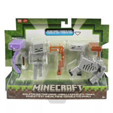 Mattel Minecraft: Craft-a-Block dupla csomag - Csontváz és csontváz ló figura (GTT53) játékfigura