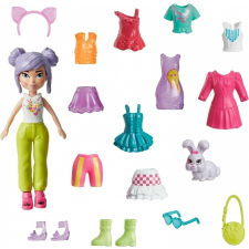 Mattel Polly Pocket Öltöztetős divatkészlet - Reggeli séta kisállattal játékfigura
