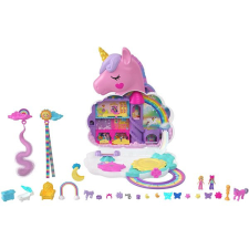 Mattel Polly Pocket Unikornis szalon 2in1, 2 baba, 20+ tartozék játékfigura