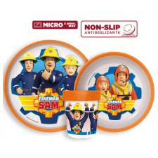 Mattel Sam a Tűzoltó csúszásmentes étkészlet, micro műanyag szett babaétkészlet