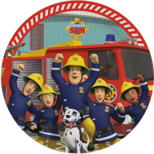 Mattel Sam a Tűzoltó papírtányér 8 DARABOS, 23 cm Nr2 party kellék