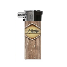 Matteo pipa öngyújtó újratölthető pipa öngyújtó oldalsó lánggal - Fa mintás öngyújtó