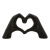 Mauro Ferretti Hands lover black 25x7,5x13,5cm