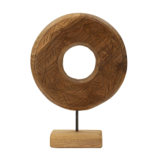 Mauro Ferretti Sculpture dorat teak 28x10x38cm dekorációs kellék