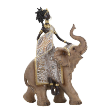 Mauro Ferretti Tribal masai with elephant 22,5x12x32,5cm dekorációs kellék