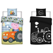 Max- Fashion Kft. Peppa malac sötétben világító gyerek ágyneműhuzat 100x135cm, 40x60cm lakástextília