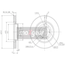 MAXGEAR féktárcsa 19-2301 autóalkatrész