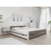 Maxi Drew IKAROS DOUBLE ágy 180 x 200 cm, fehér/trüffel tölgy Ágyrács: Léces ágyrács, Matrac: Somnia 17 cm matrac