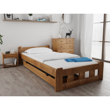 Maxi Drew Naomi magasított ágy 80x200 cm, tölgyfa Ágyrács: Deszkás ágyráccsal, Matrac: Deluxe 15 cm matraccal ágy és ágykellék