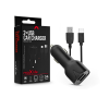 Maxlife 2xUSB szivargyújtó töltő adapter 1 m-es Type-C vezetékkel - Maxlife     MXCC-01 Type-C 2xUSB Car Fast Charger - 5V/2,4A - fekete (TF-0017)