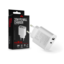 Maxlife TF-0131 Hálózati USB-C / USB-A töltő - Fehér (20W) mobiltelefon kellék