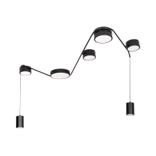 Maxlight Zumaia fekete LED mennyezeti lámpa (MAX-C0249) LED 7 izzós IP20 világítás