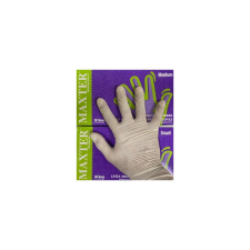 Maxter Gumikesztyű latex púderes M 100 db/doboz Maxter védőkesztyű