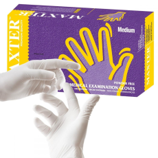 Maxter Gumikesztyű latex púdermentes S 100 db/doboz Maxter