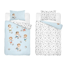Maya Moo Gyerek pamut ágyneműhuzat 90x120cm - Kis Focisták kék babaágynemű, babapléd