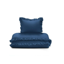 Maya Moo Pamut ágyneműhuzat 90x120cm fodros - Denim babaágynemű, babapléd