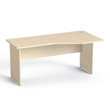 MAYAH Íróasztal, íves, jobbos,  laplábbal, 160x80 cm, MAYAH "Freedom SV-23", juhar íróasztal